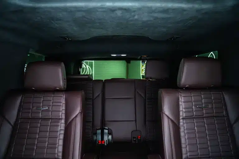 White Cadillac Escalade for rent in Houston 4