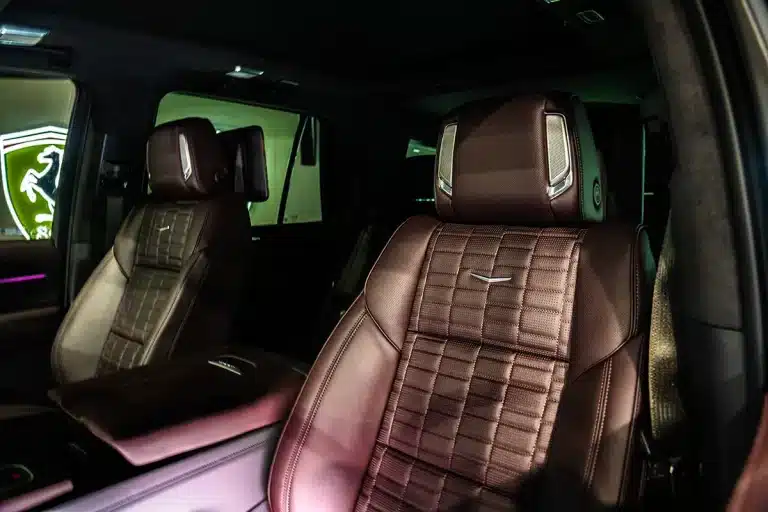 White Cadillac Escalade for rent in Houston 6